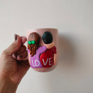 Personalized Couple Design Pink Cup