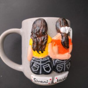 Personalized bestie clay cup