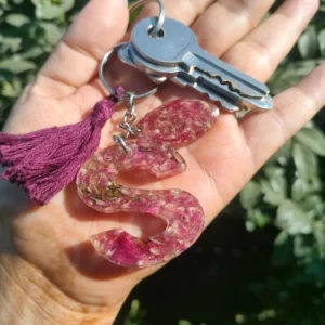 resin s alphabet keychain